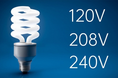 交流120、208、240V